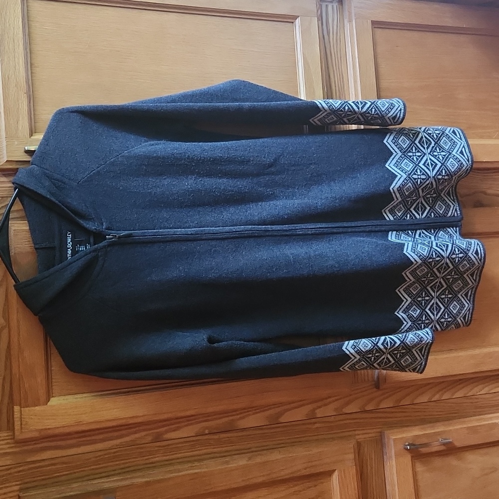 Cynthia Rowley Long Hooded Cardigan Sweater Size Small
